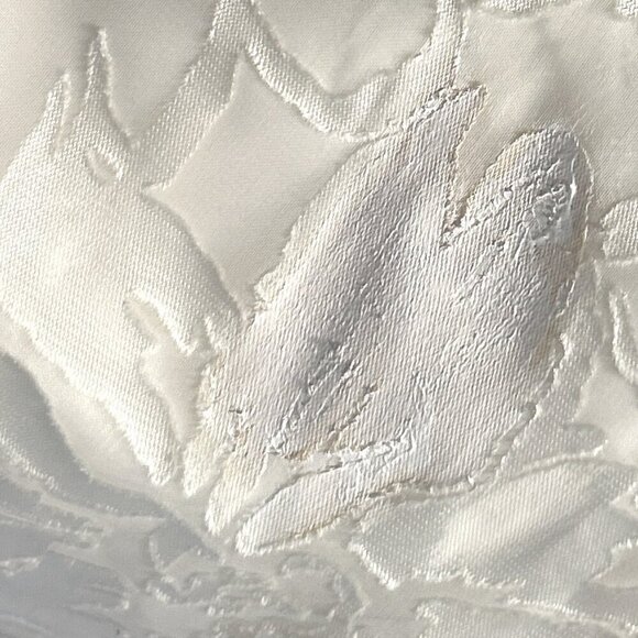 David's Bridal Galina SZ 4 Ivory Floral Burnout Halter Wedding Gown Beach Island - Picture 13 of 13